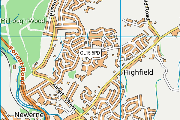 GL15 5PD map - OS VectorMap District (Ordnance Survey)