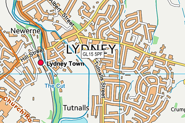 GL15 5PF map - OS VectorMap District (Ordnance Survey)