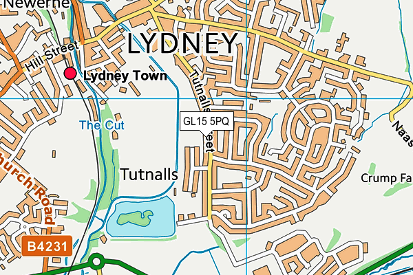 GL15 5PQ map - OS VectorMap District (Ordnance Survey)