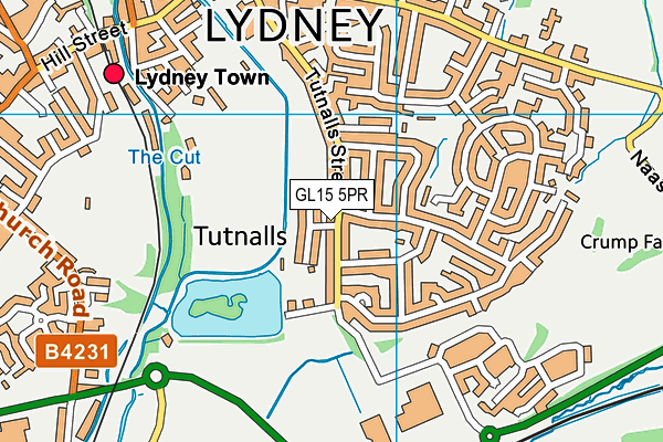 GL15 5PR map - OS VectorMap District (Ordnance Survey)