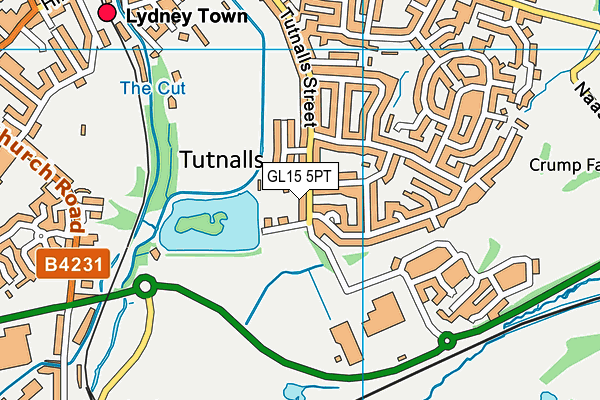 GL15 5PT map - OS VectorMap District (Ordnance Survey)