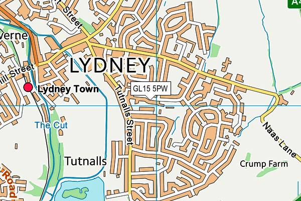 GL15 5PW map - OS VectorMap District (Ordnance Survey)