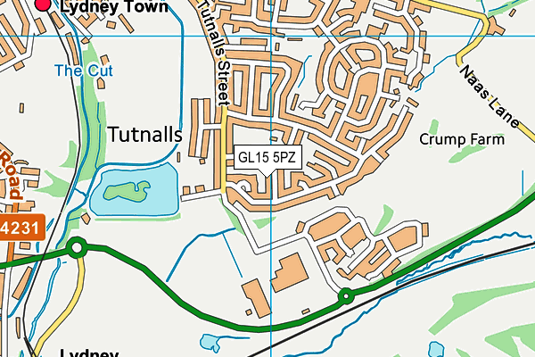 GL15 5PZ map - OS VectorMap District (Ordnance Survey)