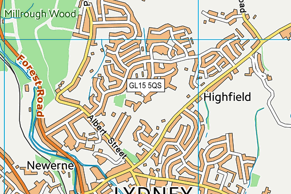 GL15 5QS map - OS VectorMap District (Ordnance Survey)