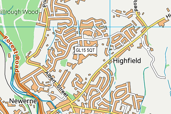 GL15 5QT map - OS VectorMap District (Ordnance Survey)