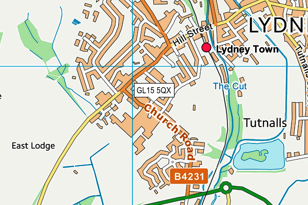 GL15 5QX map - OS VectorMap District (Ordnance Survey)