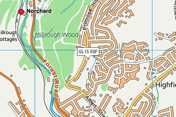 GL15 5SF map - OS VectorMap District (Ordnance Survey)