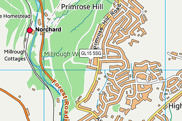 GL15 5SG map - OS VectorMap District (Ordnance Survey)