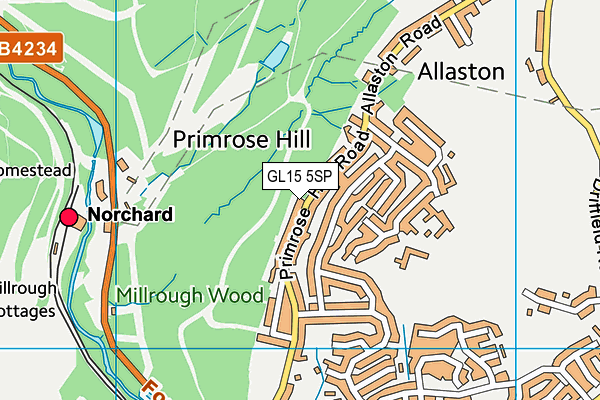 GL15 5SP map - OS VectorMap District (Ordnance Survey)