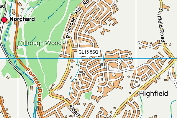 GL15 5SQ map - OS VectorMap District (Ordnance Survey)