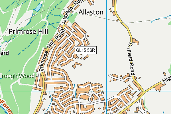 GL15 5SR map - OS VectorMap District (Ordnance Survey)