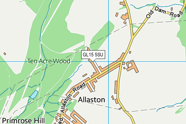 GL15 5SU map - OS VectorMap District (Ordnance Survey)