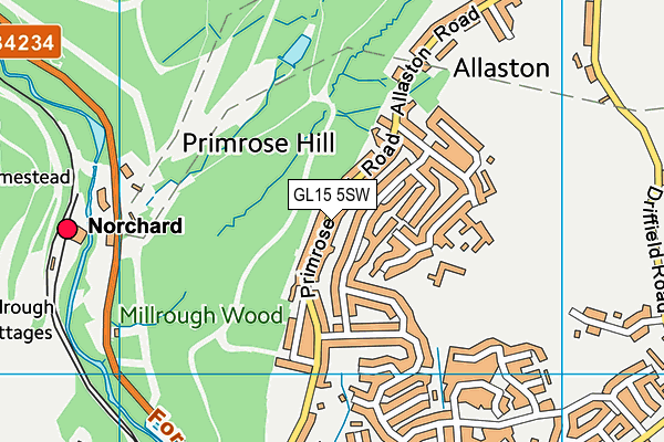 GL15 5SW map - OS VectorMap District (Ordnance Survey)