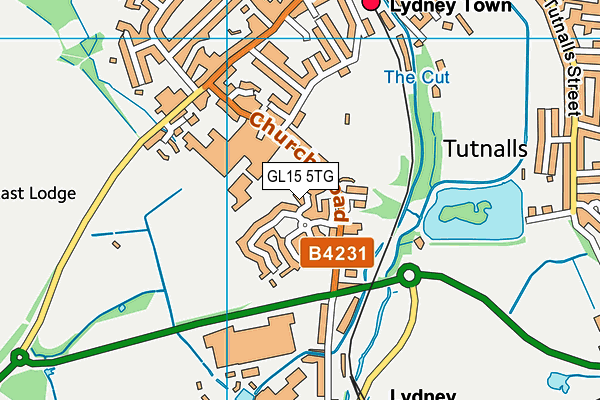 GL15 5TG map - OS VectorMap District (Ordnance Survey)
