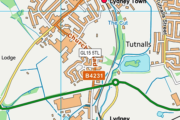 GL15 5TL map - OS VectorMap District (Ordnance Survey)