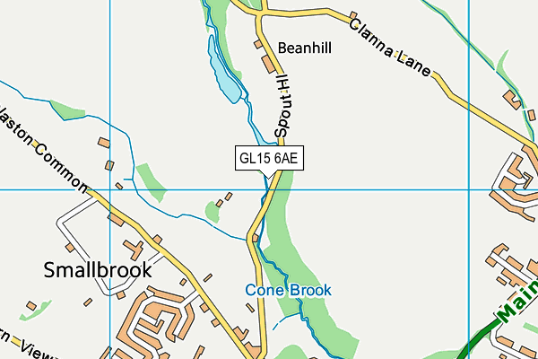 GL15 6AE map - OS VectorMap District (Ordnance Survey)