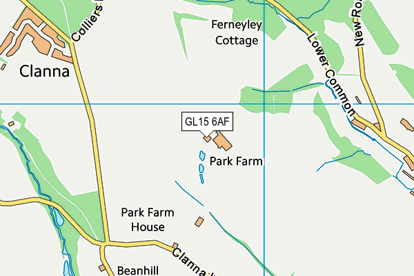 GL15 6AF map - OS VectorMap District (Ordnance Survey)