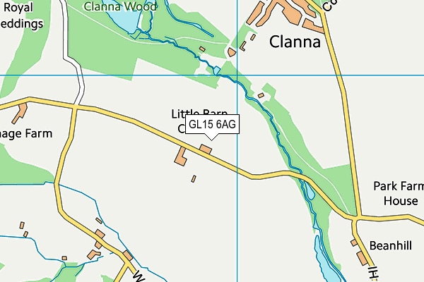 GL15 6AG map - OS VectorMap District (Ordnance Survey)