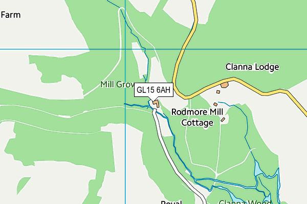 GL15 6AH map - OS VectorMap District (Ordnance Survey)