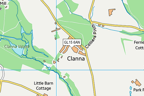 GL15 6AN map - OS VectorMap District (Ordnance Survey)