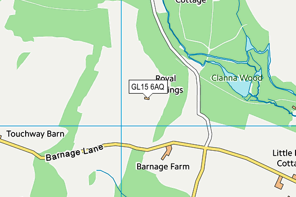 GL15 6AQ map - OS VectorMap District (Ordnance Survey)