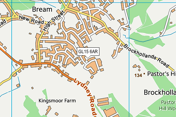 GL15 6AR map - OS VectorMap District (Ordnance Survey)