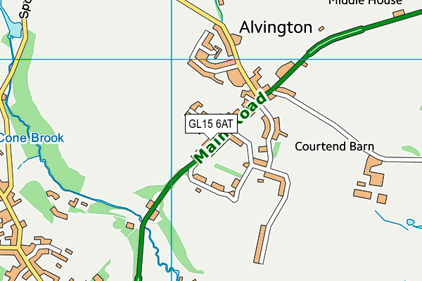 GL15 6AT map - OS VectorMap District (Ordnance Survey)