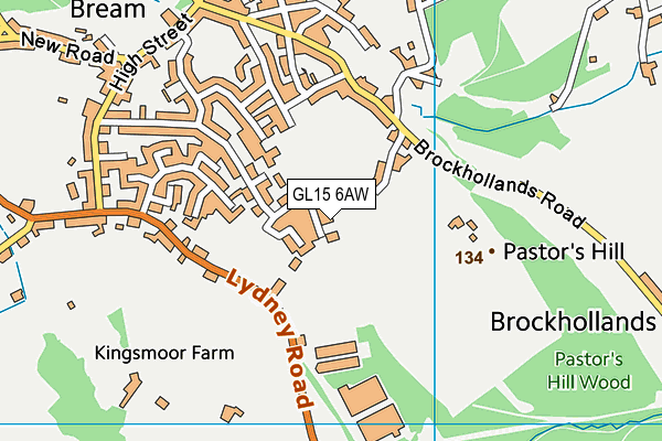 GL15 6AW map - OS VectorMap District (Ordnance Survey)