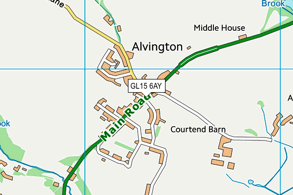 GL15 6AY map - OS VectorMap District (Ordnance Survey)