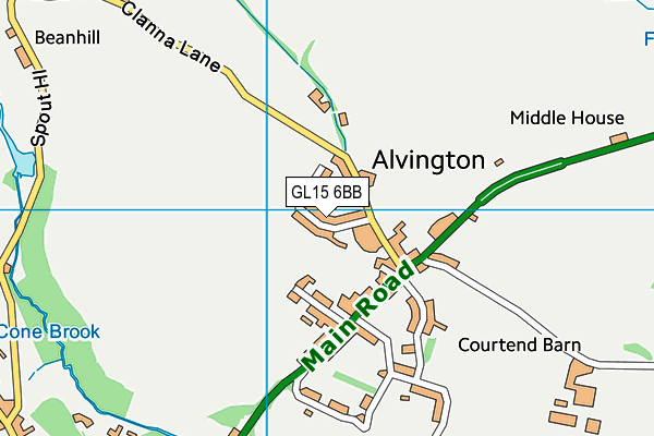 GL15 6BB map - OS VectorMap District (Ordnance Survey)