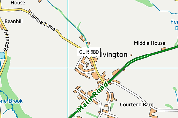 GL15 6BD map - OS VectorMap District (Ordnance Survey)