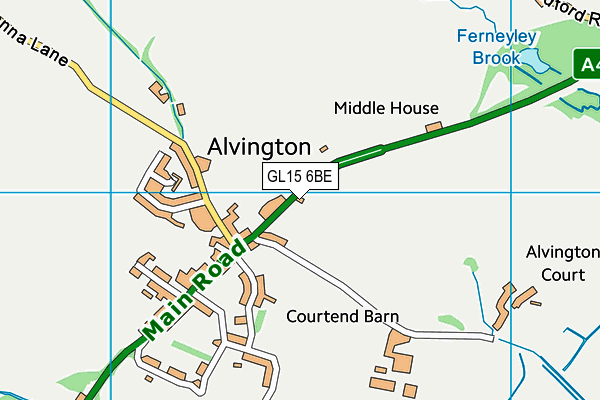 GL15 6BE map - OS VectorMap District (Ordnance Survey)