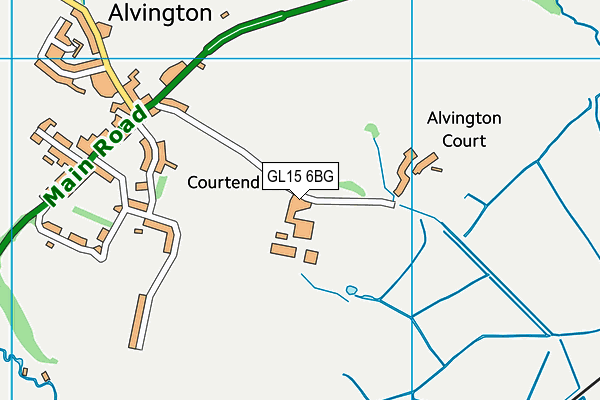 Alvington Playing Fields map (GL15 6BG) - OS VectorMap District (Ordnance Survey)