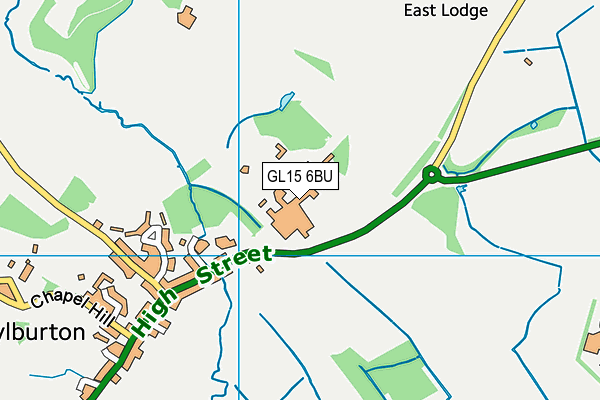 GL15 6BU map - OS VectorMap District (Ordnance Survey)