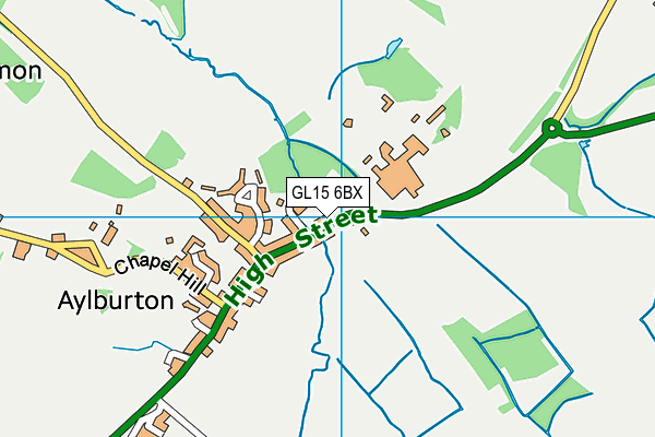 GL15 6BX map - OS VectorMap District (Ordnance Survey)