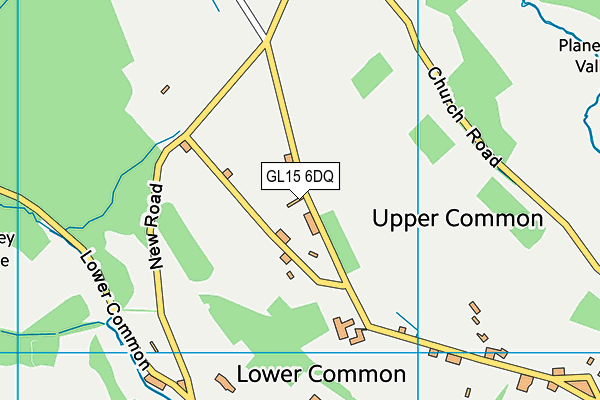 GL15 6DQ map - OS VectorMap District (Ordnance Survey)