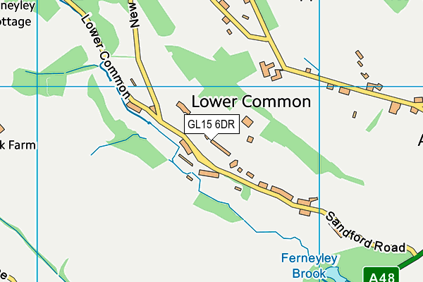 GL15 6DR map - OS VectorMap District (Ordnance Survey)