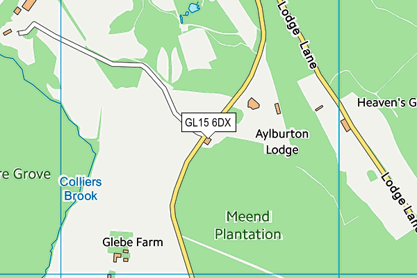 GL15 6DX map - OS VectorMap District (Ordnance Survey)