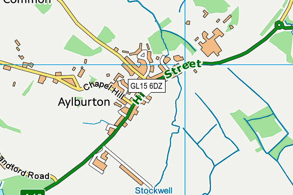 GL15 6DZ map - OS VectorMap District (Ordnance Survey)