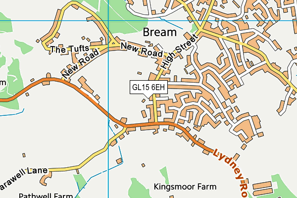 GL15 6EH map - OS VectorMap District (Ordnance Survey)