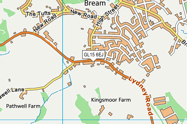 GL15 6EJ map - OS VectorMap District (Ordnance Survey)