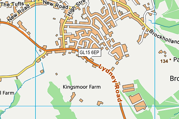 GL15 6EP map - OS VectorMap District (Ordnance Survey)