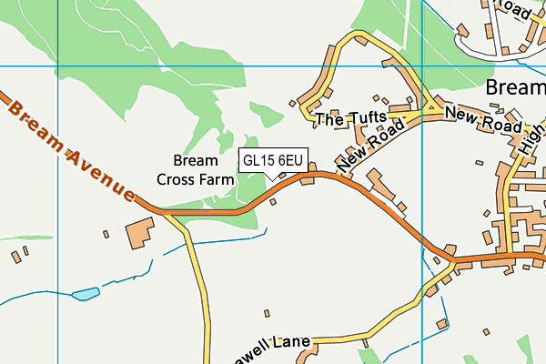 GL15 6EU map - OS VectorMap District (Ordnance Survey)