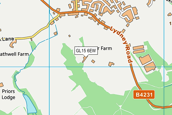 GL15 6EW map - OS VectorMap District (Ordnance Survey)