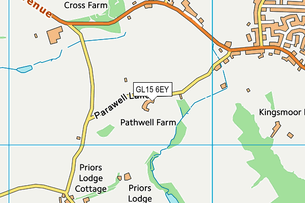 GL15 6EY map - OS VectorMap District (Ordnance Survey)