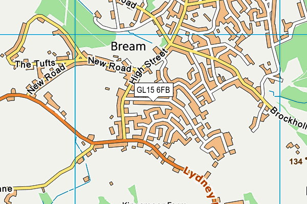 GL15 6FB map - OS VectorMap District (Ordnance Survey)