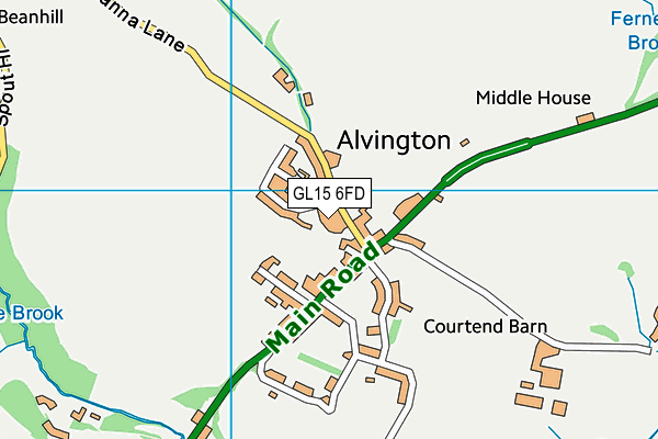 GL15 6FD map - OS VectorMap District (Ordnance Survey)