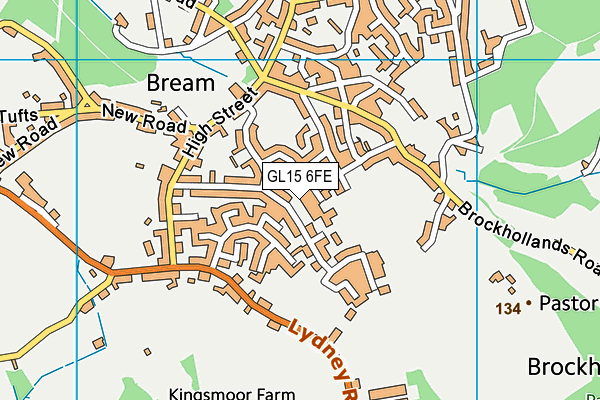 GL15 6FE map - OS VectorMap District (Ordnance Survey)