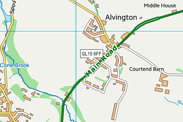 GL15 6FF map - OS VectorMap District (Ordnance Survey)