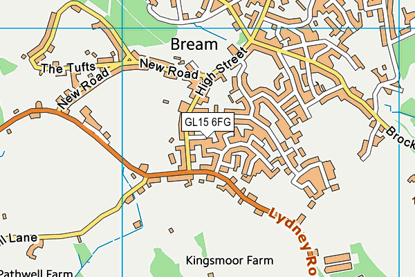 GL15 6FG map - OS VectorMap District (Ordnance Survey)